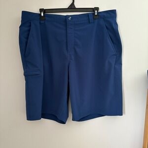 Columbia PFG Mens 38W Fishing Golf Shorts Blue Performance Outdoor Lake Beach